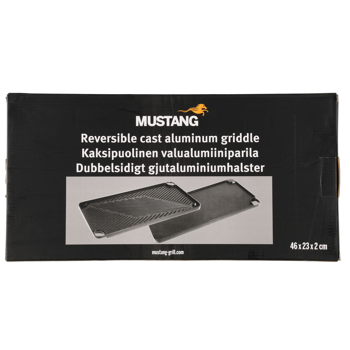 Vändbar grillplatta 46 x 23 cm, aluminium