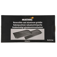 Vändbar grillplatta 46 x 23 cm, aluminium