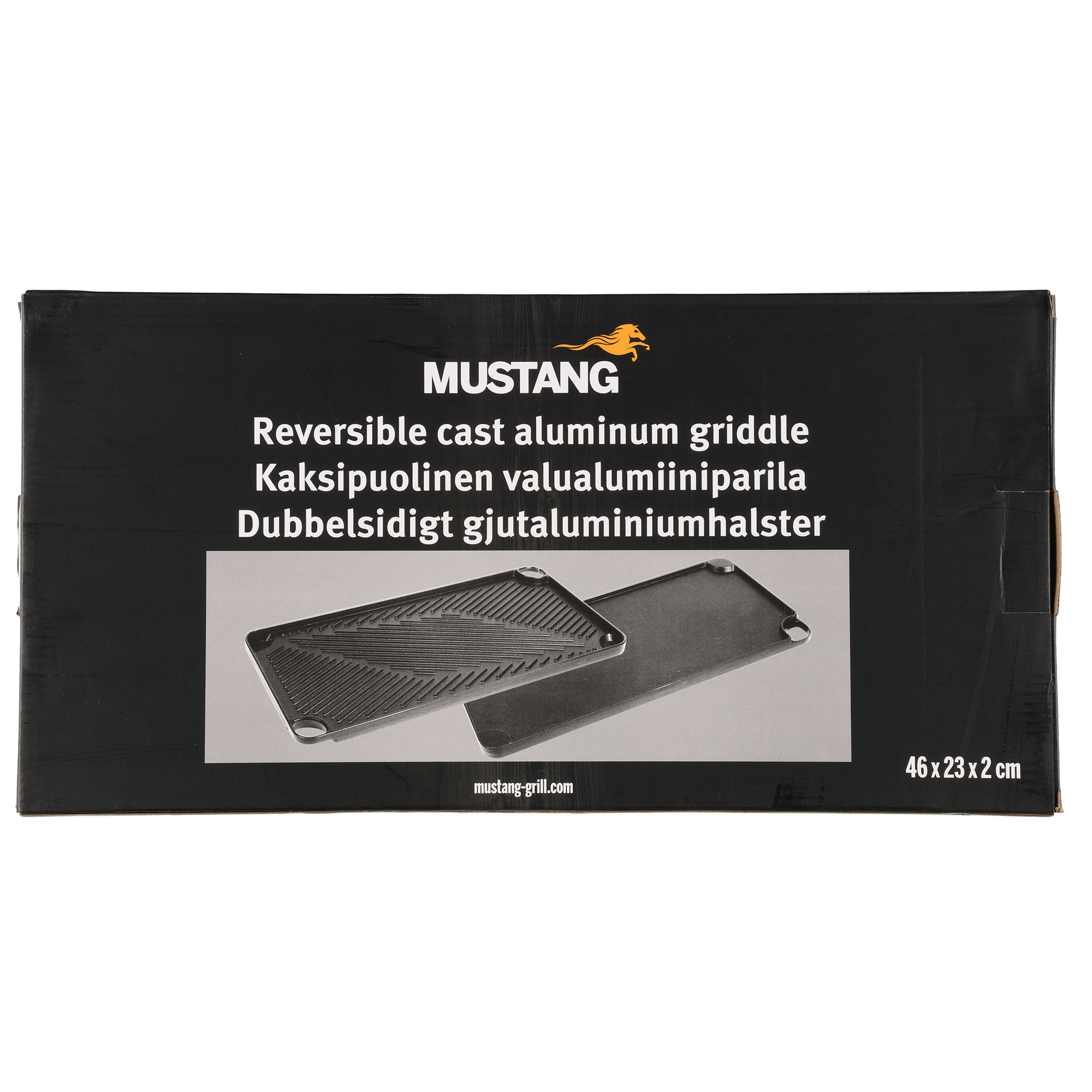 Vändbar grillplatta 46 x 23 cm, aluminium