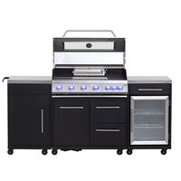 Topaz 6+1 gasolgrill och utekök med kylskåp