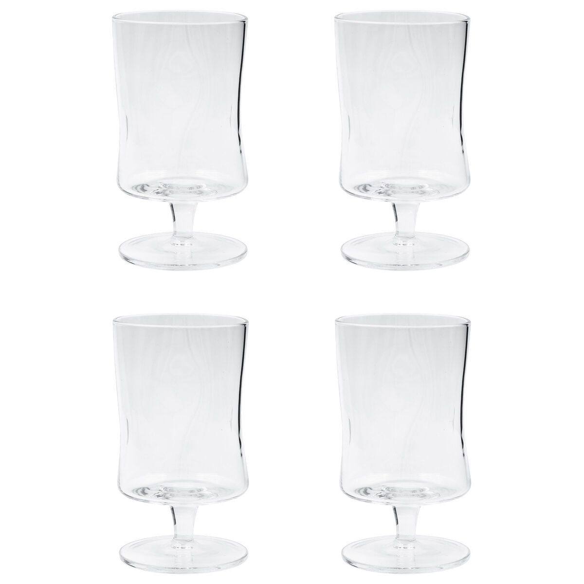Geometri vinsglas, klar, 4 stk.