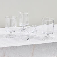 Geometri vinsglas, klar, 4 stk.