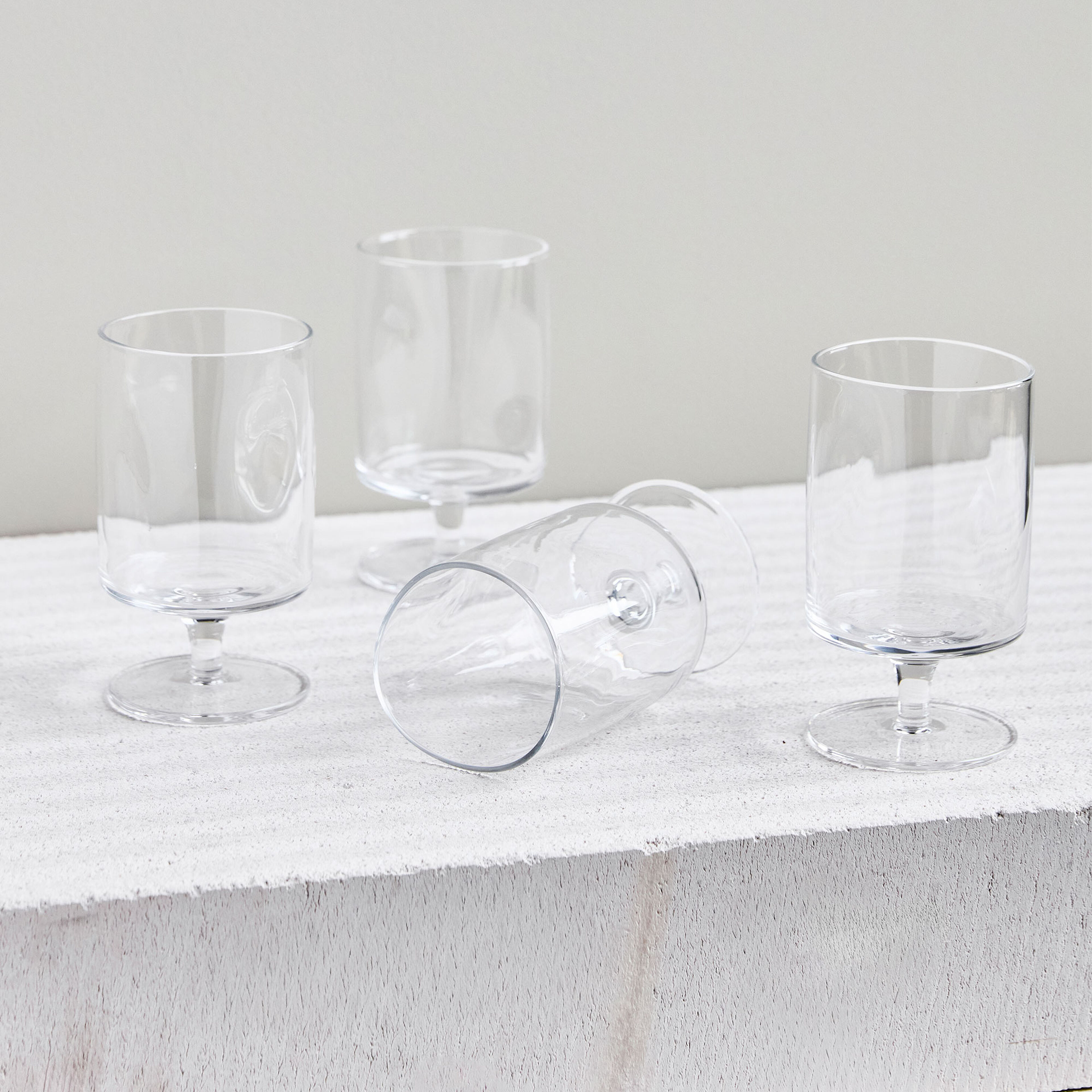 Geometri vinsglas, klar, 4 stk.