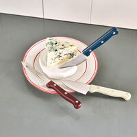 Osteknive 3 dele, blå/hvid/rød