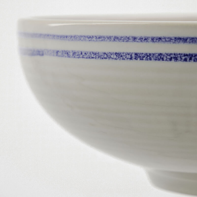 Bistro skål, blå/hvid, 2 stk.