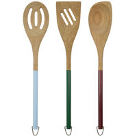 Serveringsskedar, röd/blå/grön