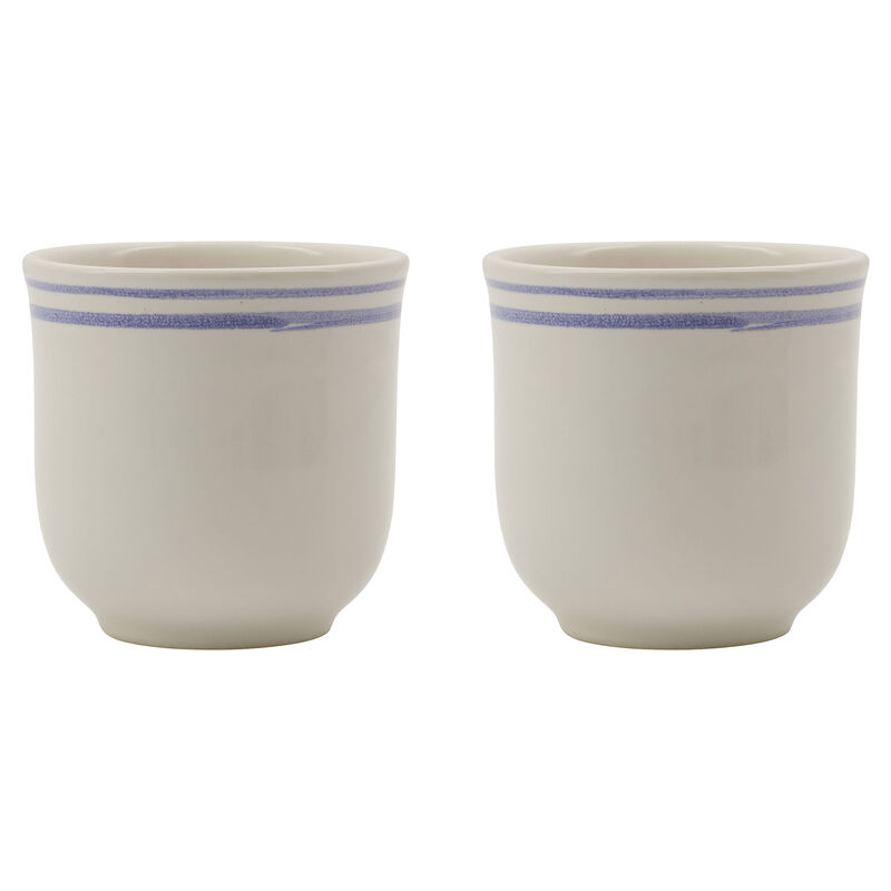 Bistro krus 30 cl, blå/hvid, 2 stk.