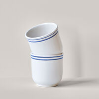 Bistro krus 30 cl, blå/hvid, 2 stk.