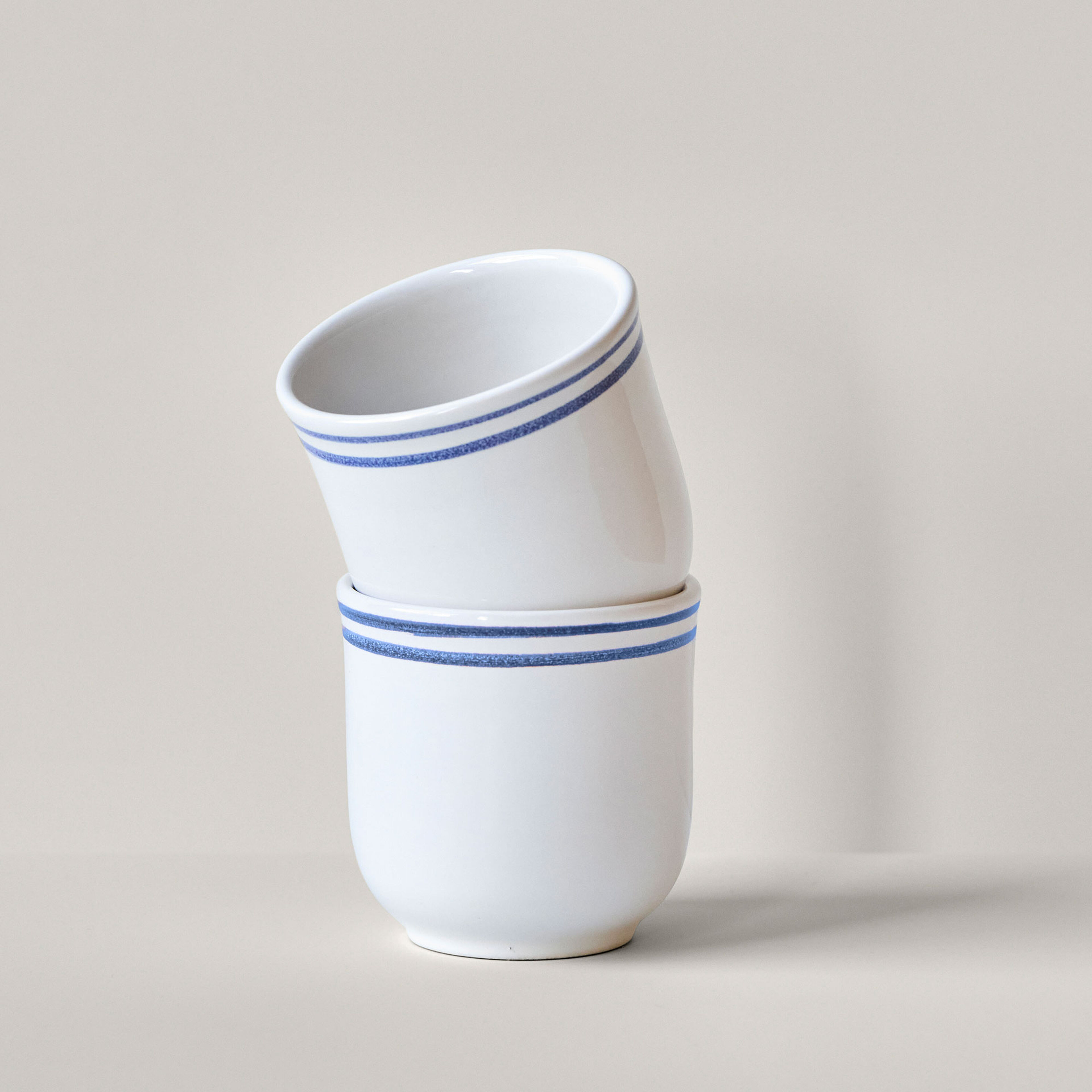 Bistro krus 30 cl, blå/hvid, 2 stk.