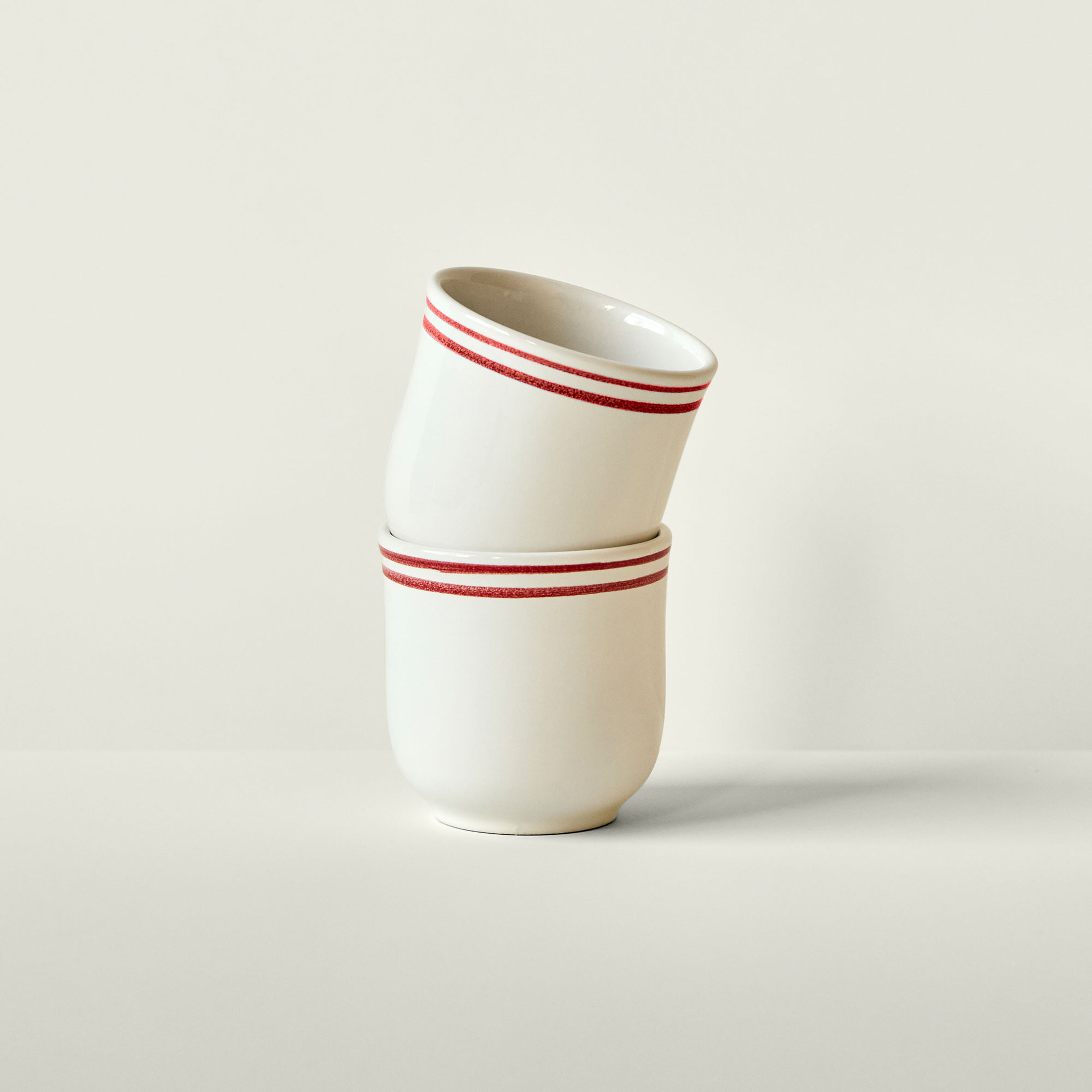 Bistro krus 30 cl, hvid/rød, 2 stk.