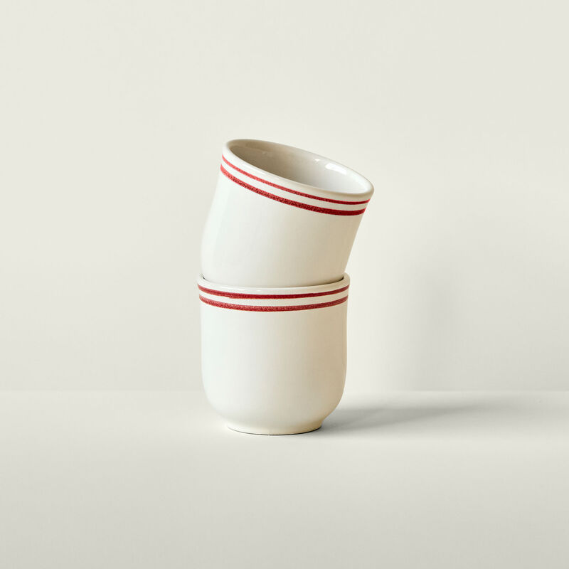 Bistro krus 30 cl, hvid/rød, 2 stk.