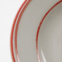 Bistro lunchtallrik 21 cm 2-pack, röd/vit