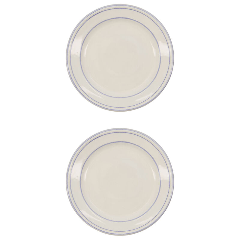 Bistro lunchtallrik 21 cm 2-pack, blå/vit