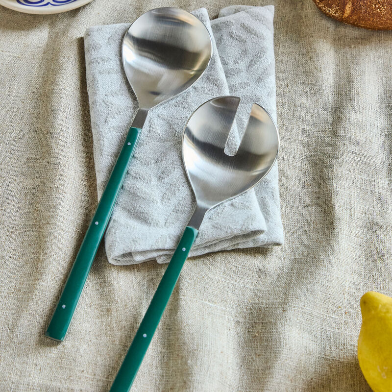 Salatsæt, mørkegrøn, 2 dele