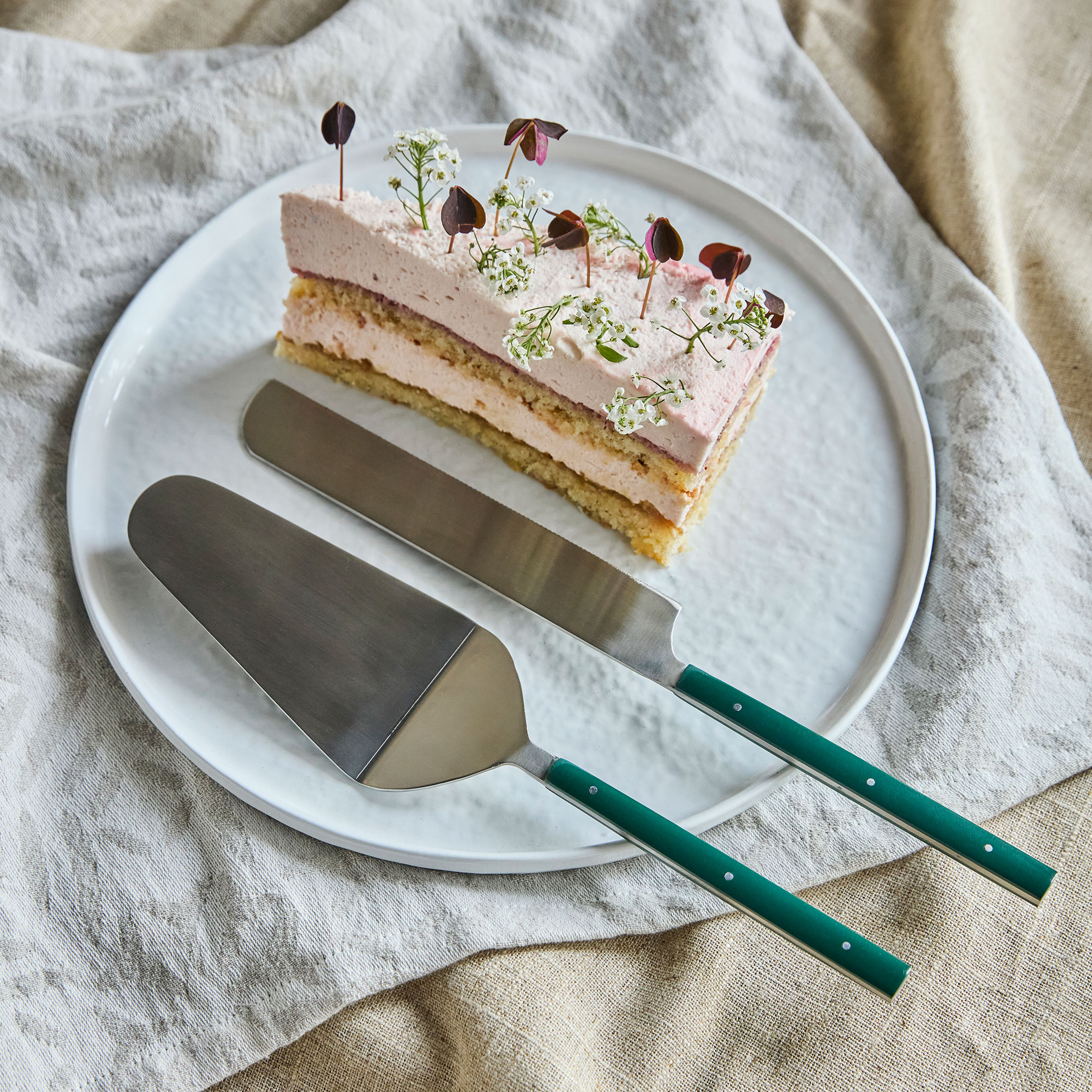 Kagepade & kagekniv, mørkegrøn