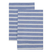 Kökshanddukar 2-pack, blå/vit