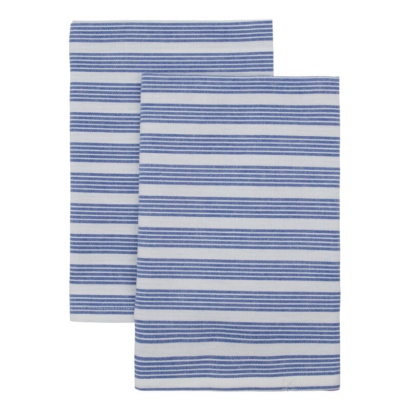 Kökshanddukar 2-pack, blå/vit