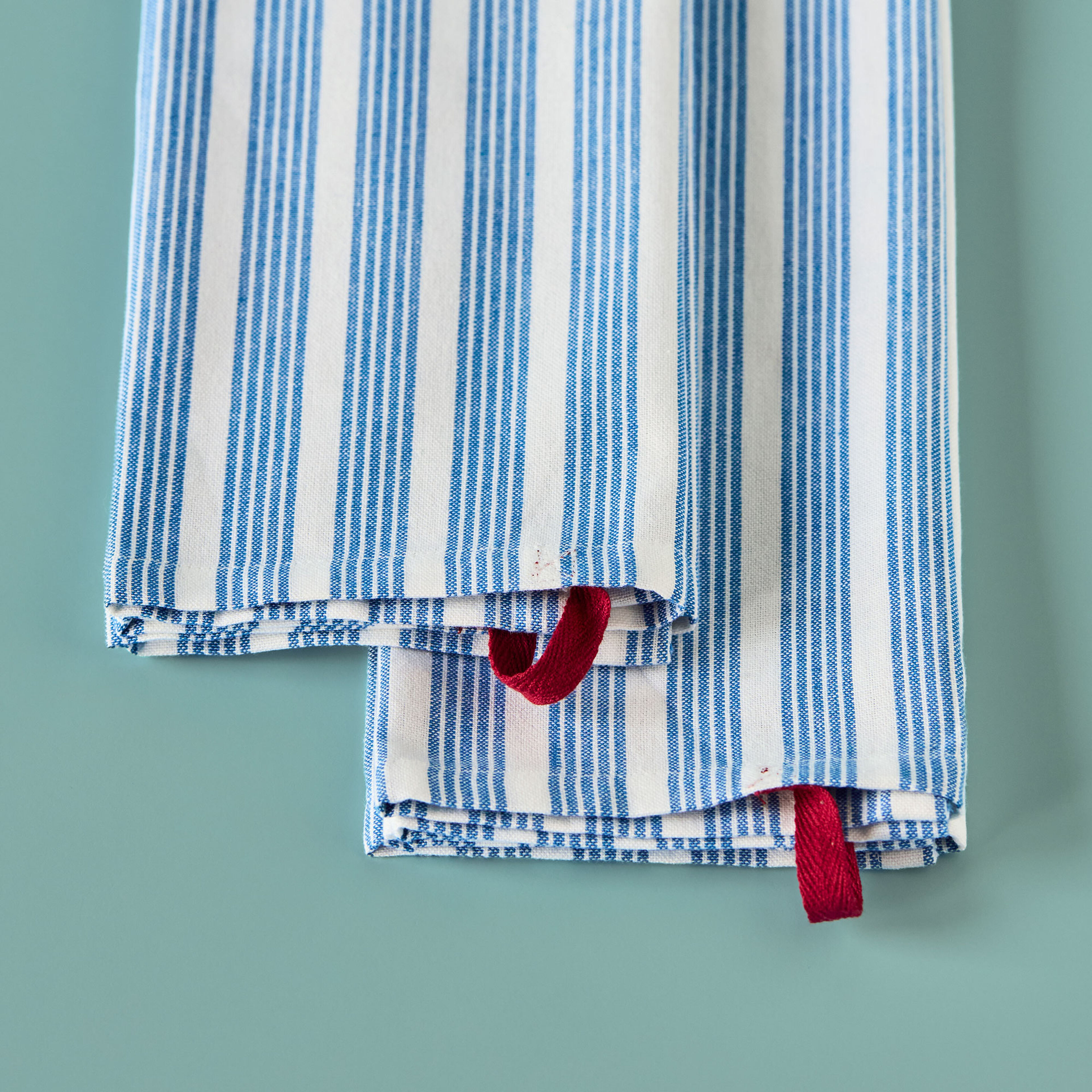 Kökshanddukar 2-pack, blå/vit