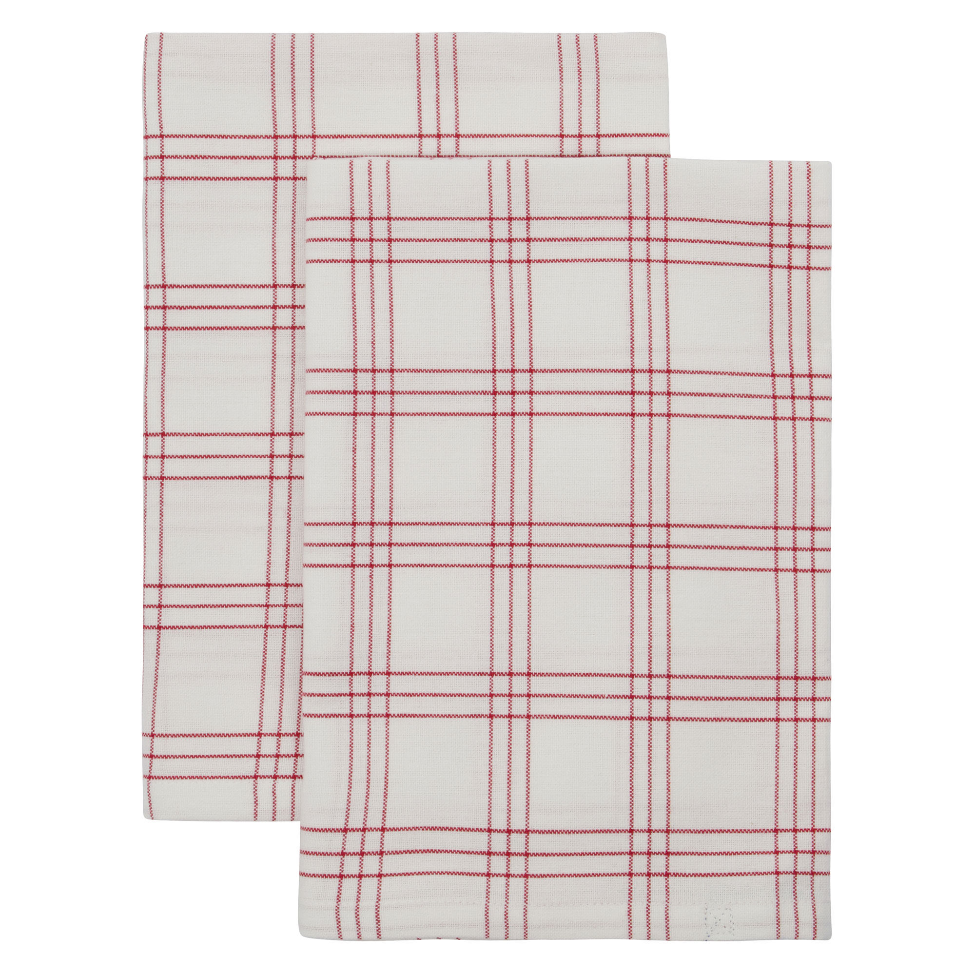 Kökshanddukar 2-pack, röd