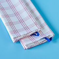 Kökshanddukar 2-pack, röd/vit