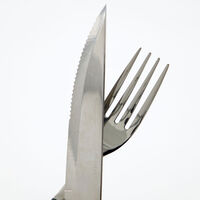 Steakkniv- og gaffelsæt 8 dele, grøn