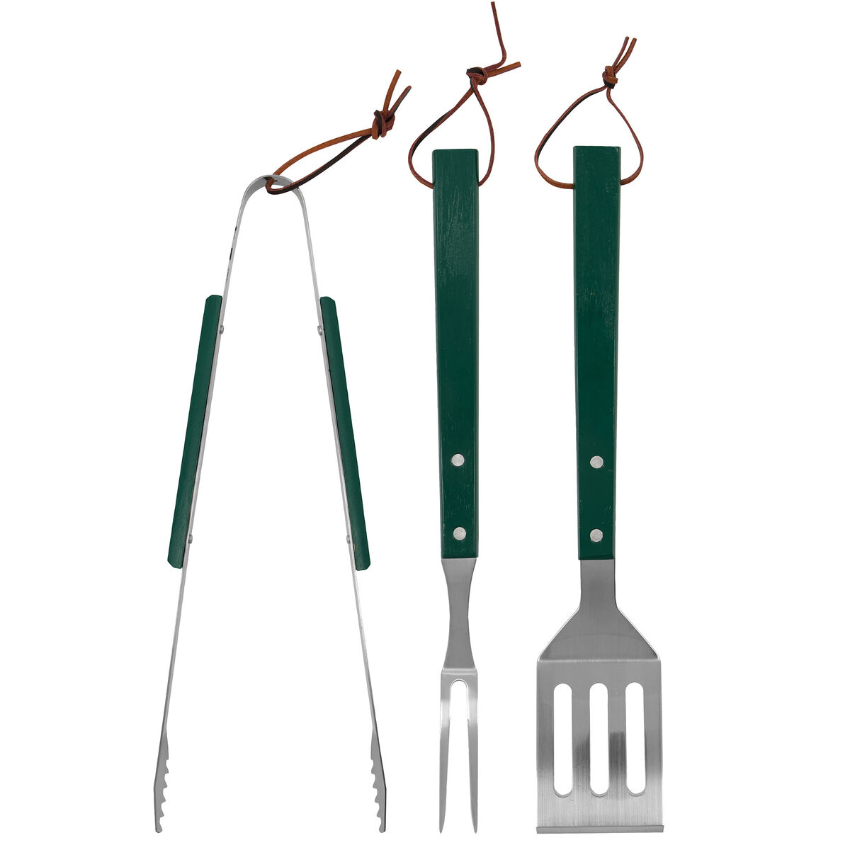Grillsæt, grøn, 3 dele
