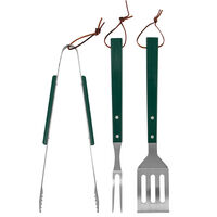 Grillredskap 3-delar, grön