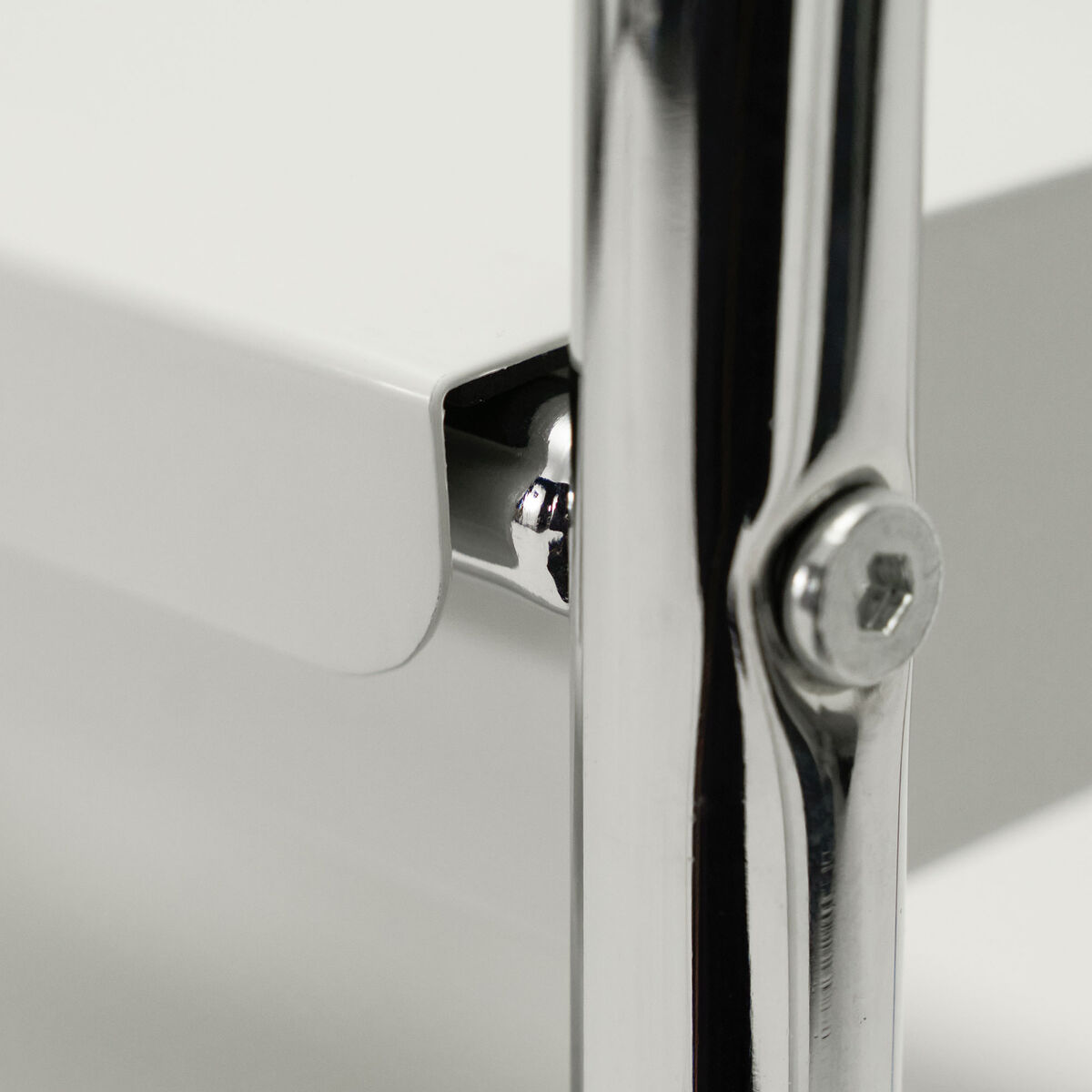 Serveringsvogn, offwhite/krom