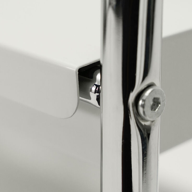 Serveringsvogn, offwhite/krom