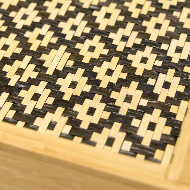 Frukostbricka, svart/natur