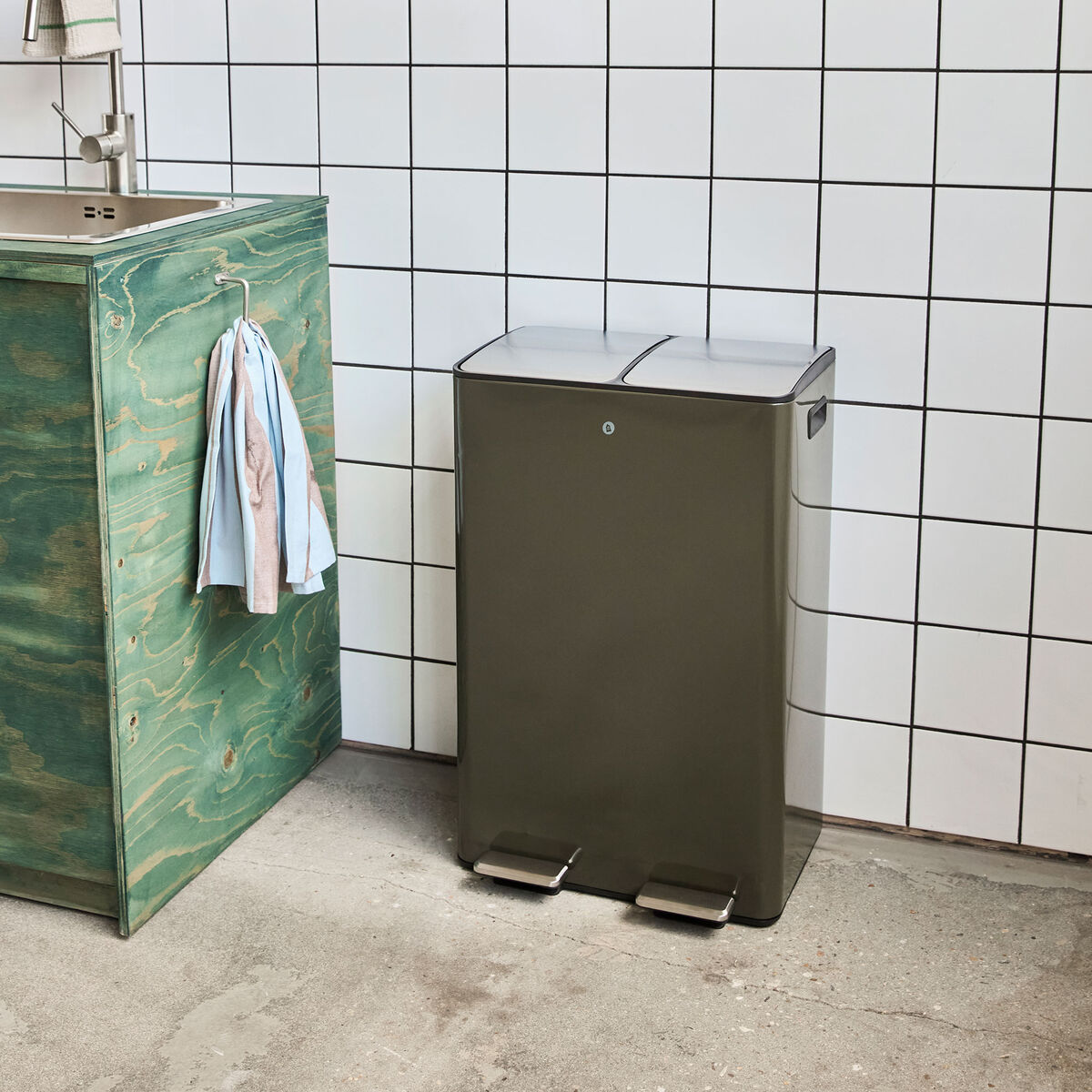 Papirkurv XL, grøn