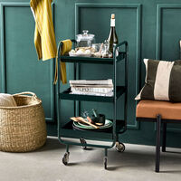 Serveringsvogn, mørkegrønn