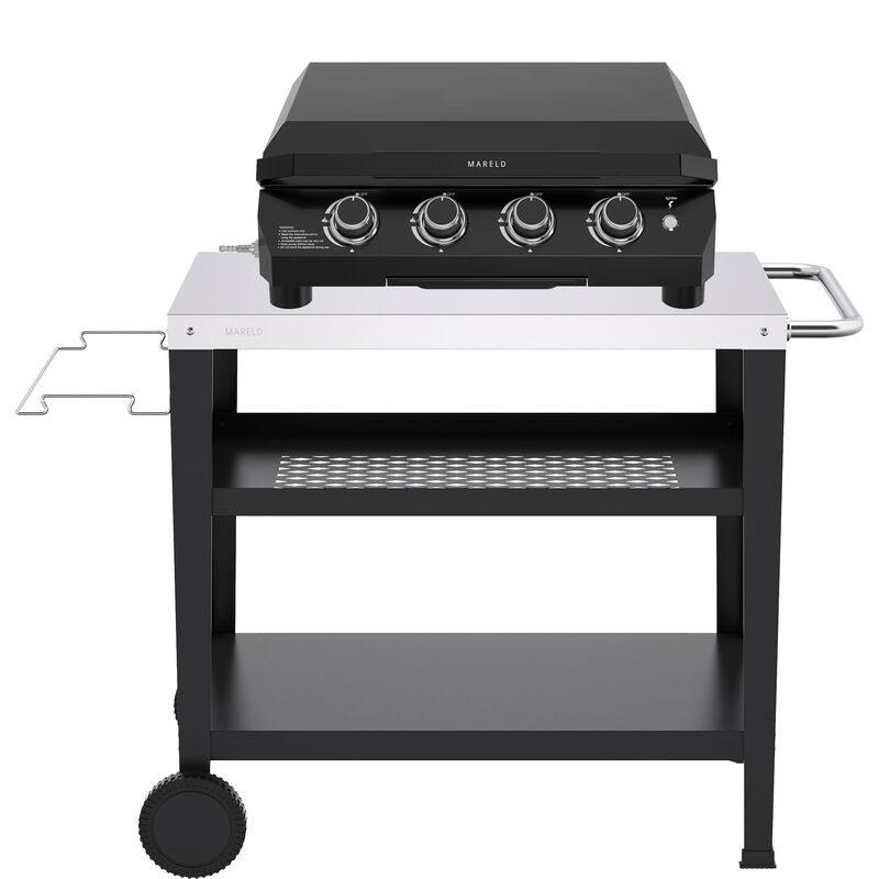 Stekbord 4-brännare med vagn