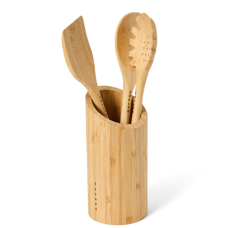 Redskapssett med holder, bambus