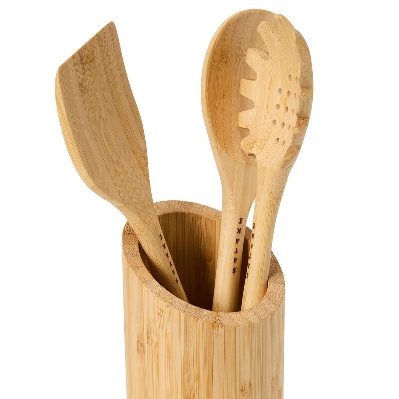 Redskapssett med holder, bambus