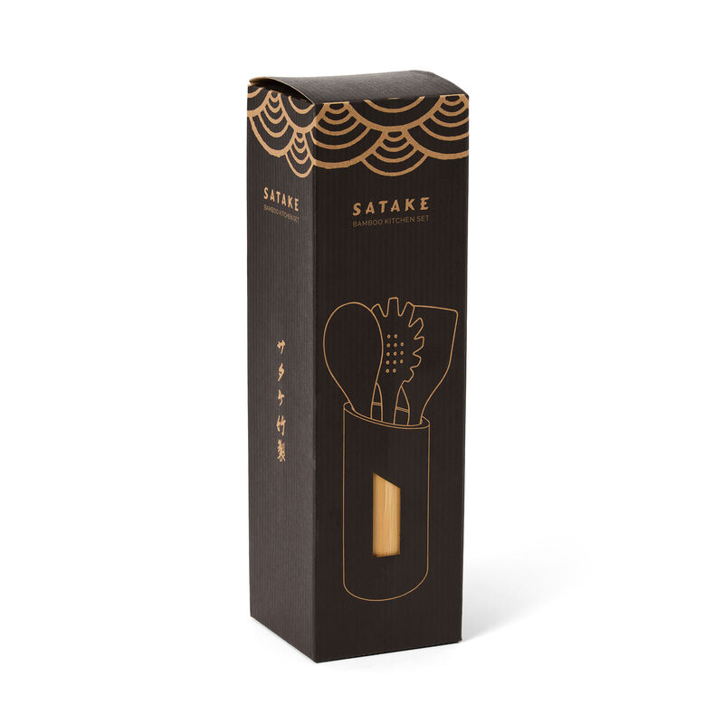 Redskapssett med holder, bambus