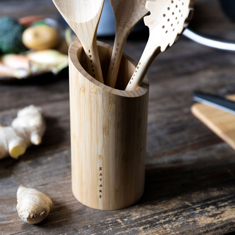 Redskapssett med holder, bambus