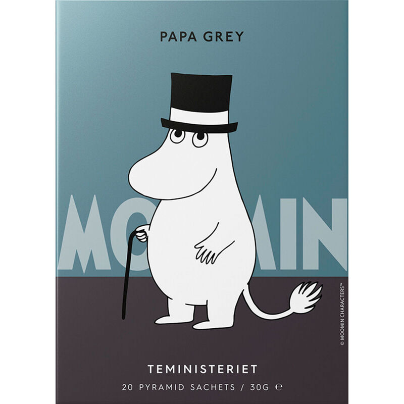 Teministeriet Moomin musta tee papa grey