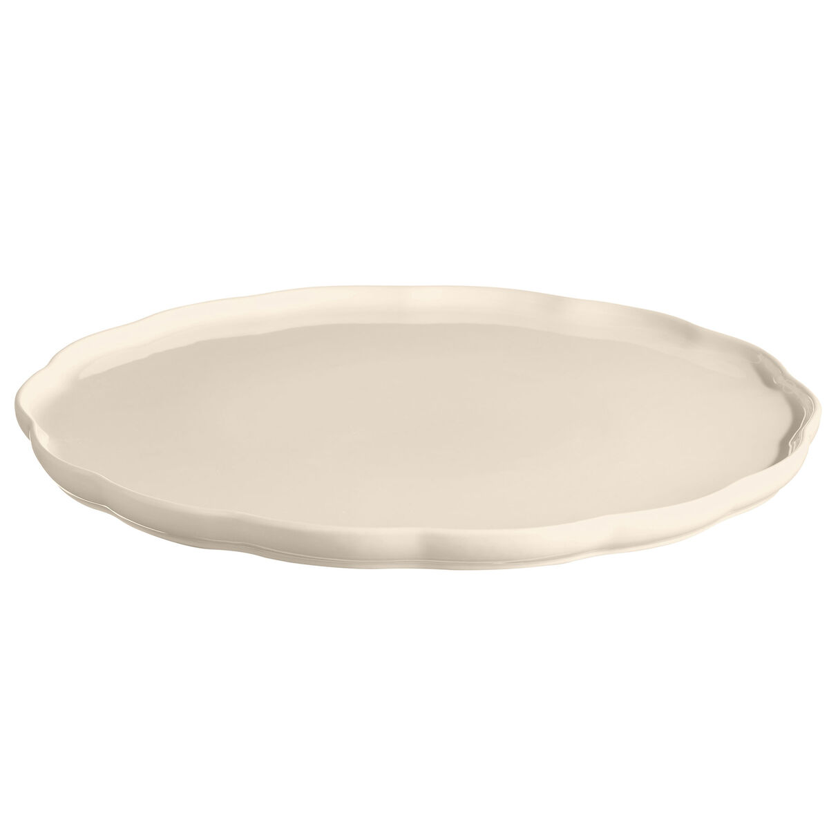 Emile Henry Madeleine Serveringsfat rund, cream
