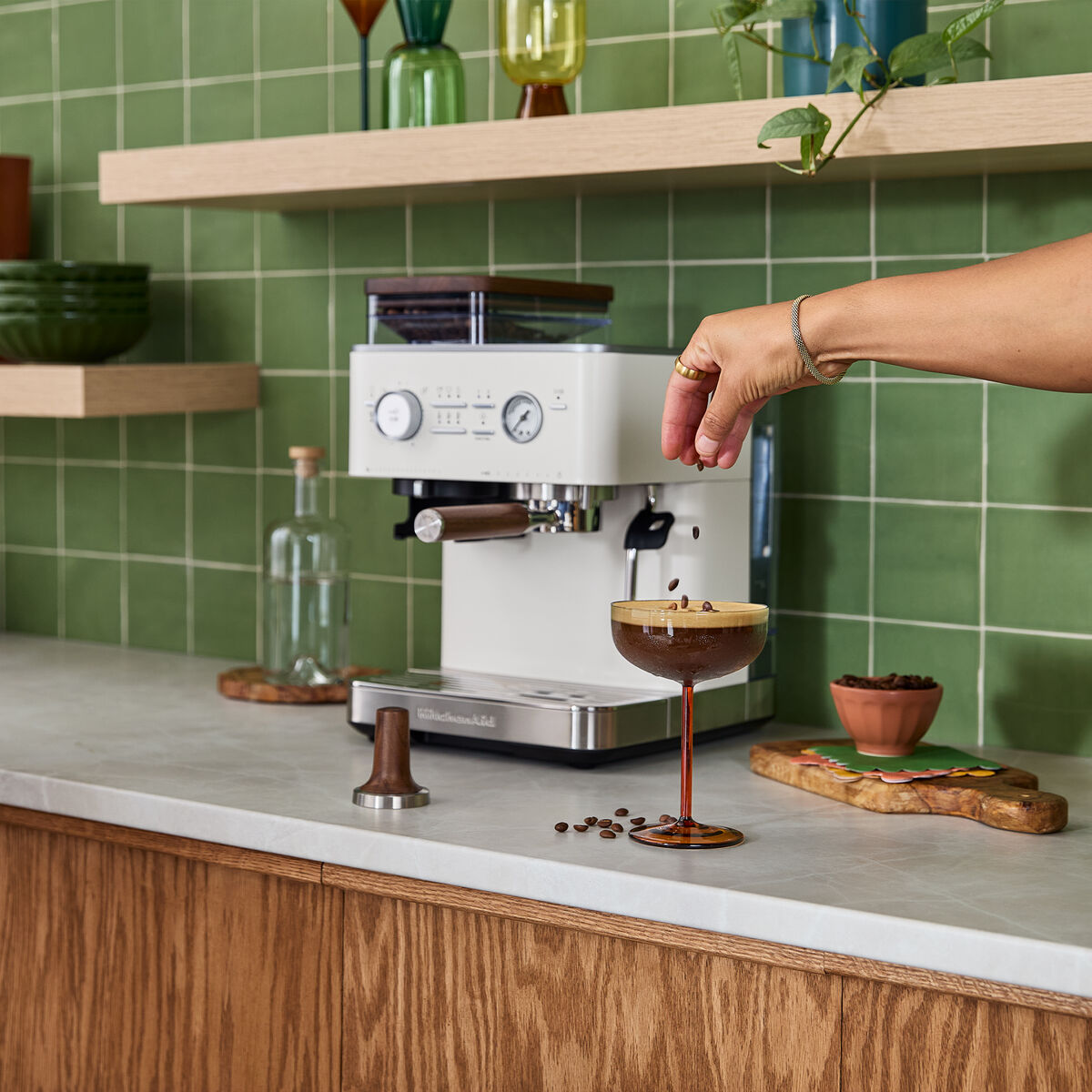 KESWAS SWB tillbehörspaket till espressomaskin, valnöt