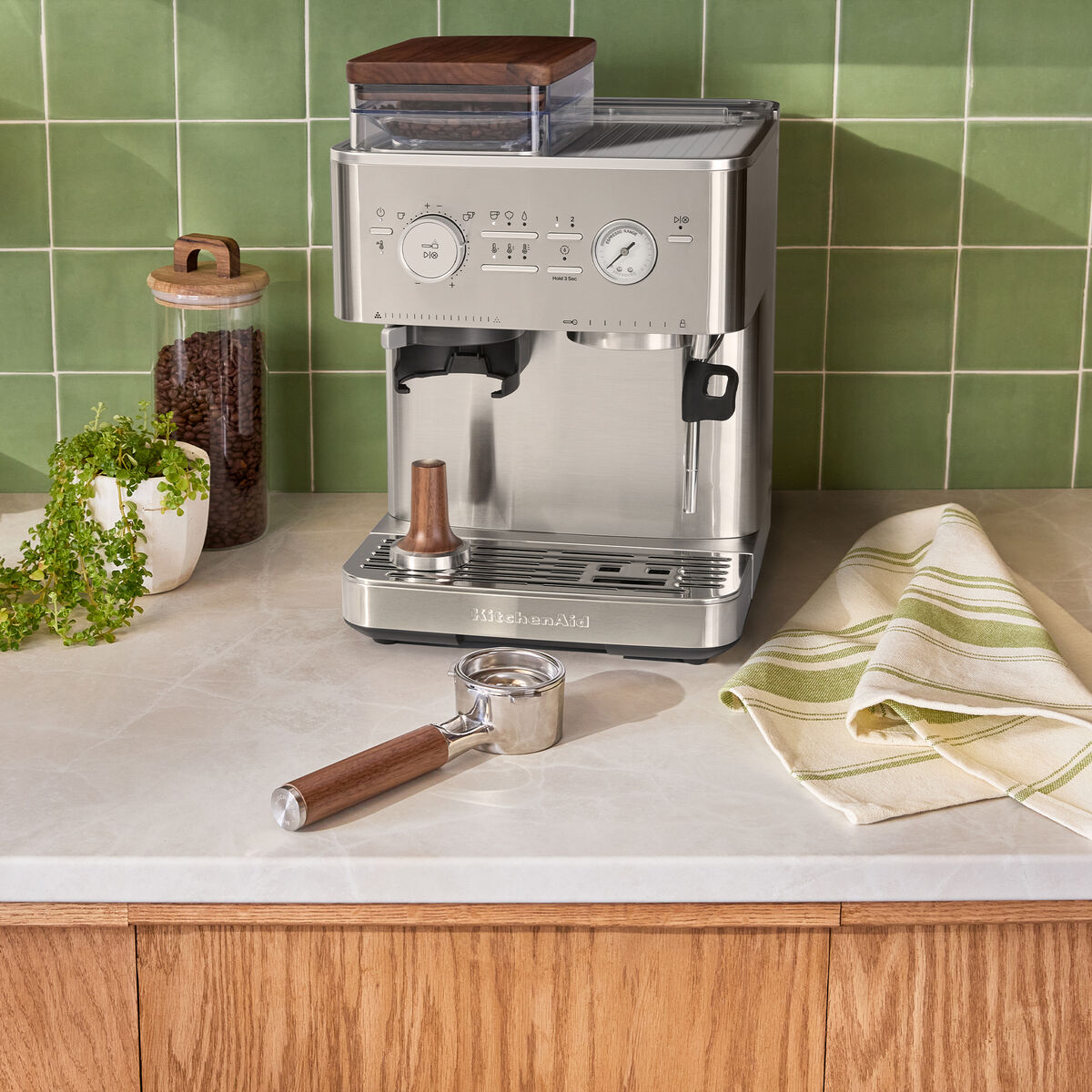 KESWAS SWB tillbehörspaket till espressomaskin, valnöt