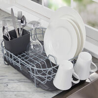 Kompakt oppvaskstativ, grå