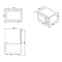 MOE25B mikrovågsugn, svart