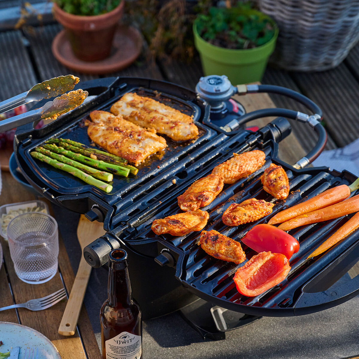 Grillplade, sort