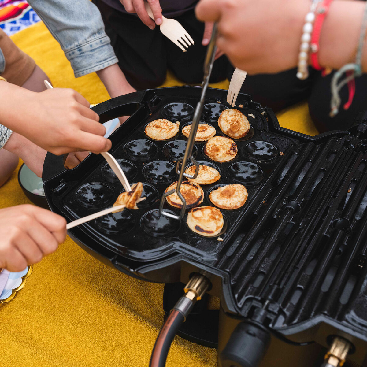 Grillplade til pandekager, sort