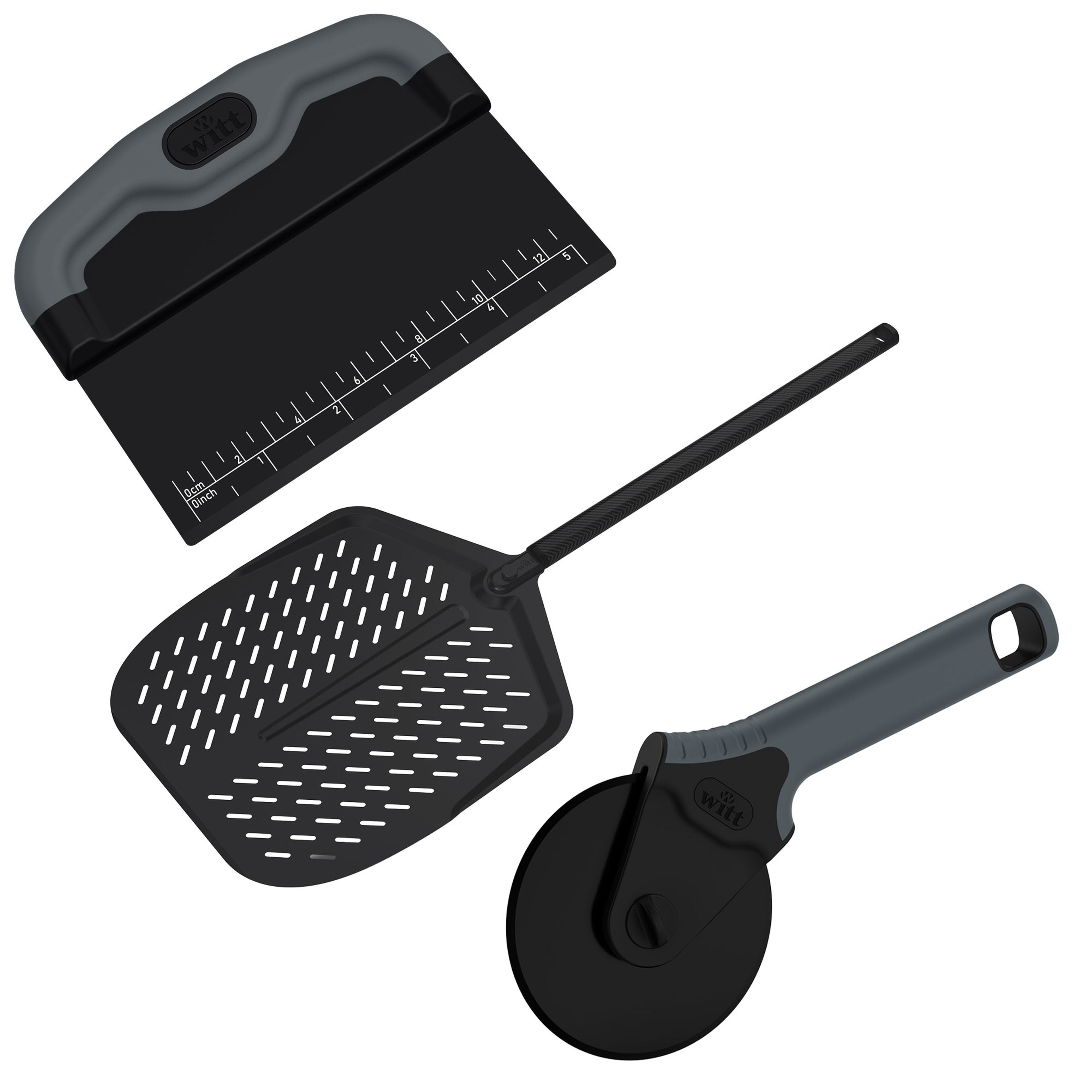 Pizzakit 14" - spade, hjul & degskrapa