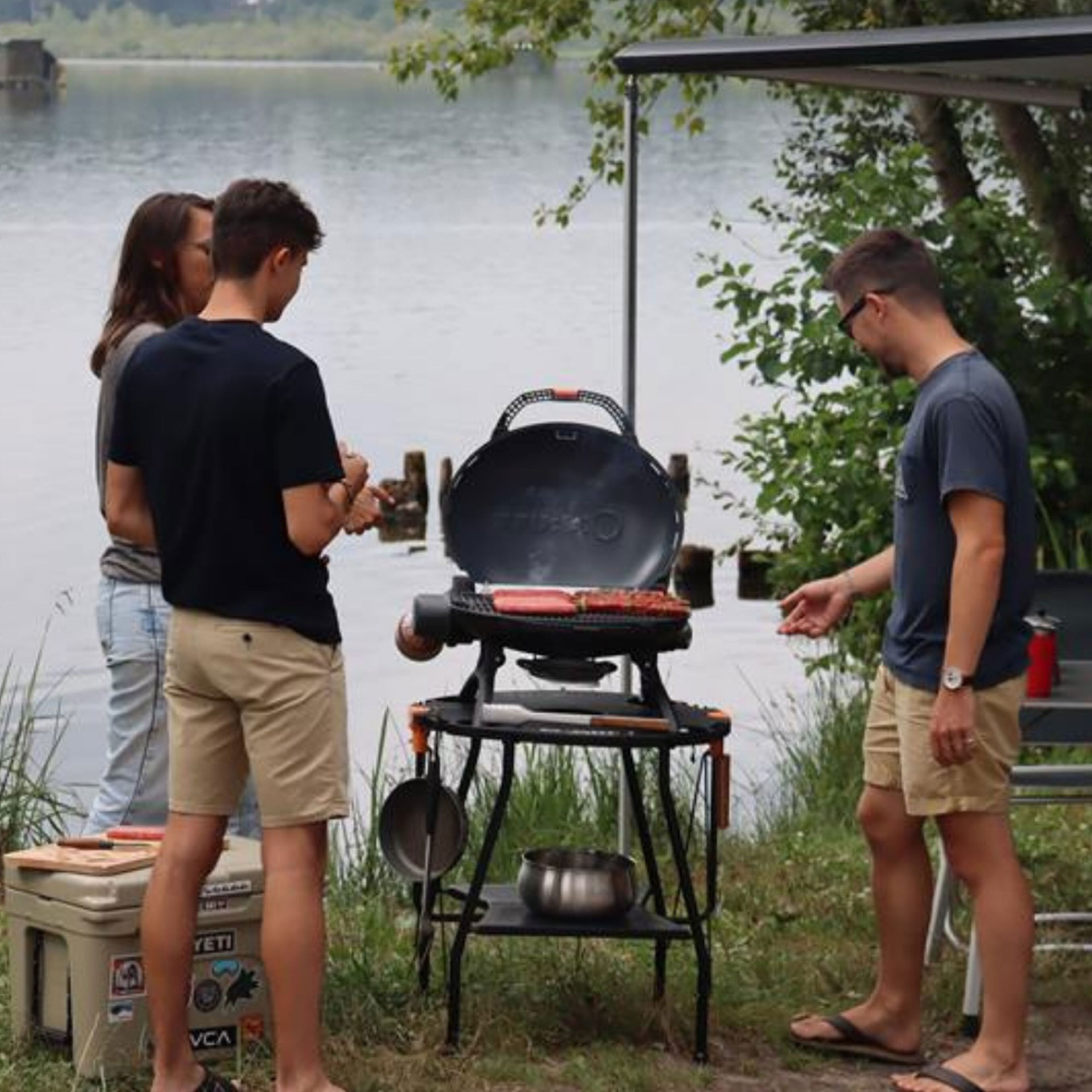 500 transportabel gasgrill, sort