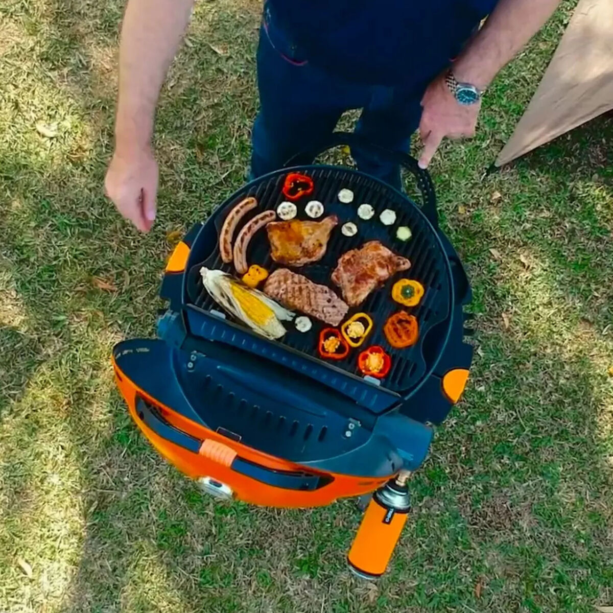 500 portabel gasolgrill, orange