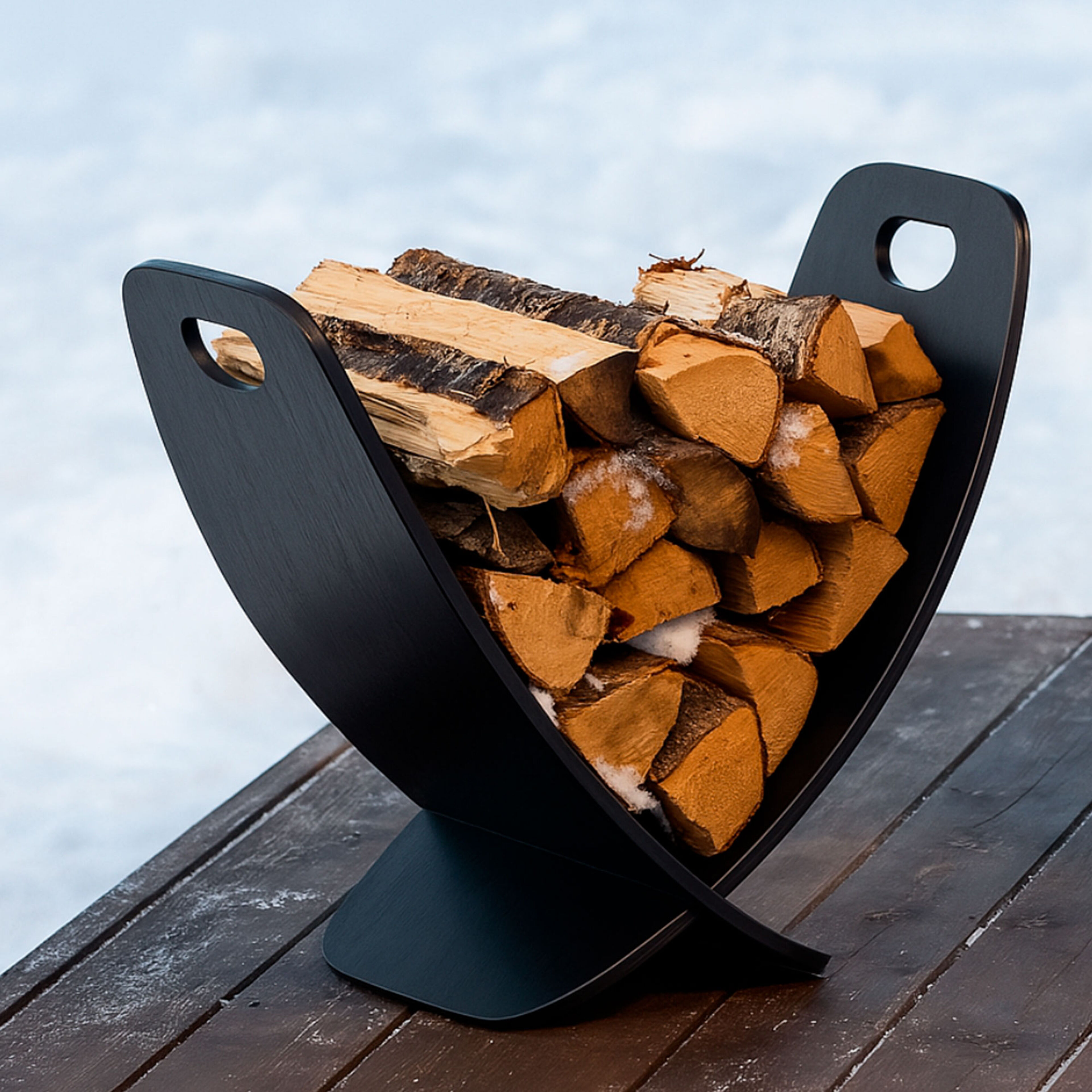 Nordic Embers Vedställ Svart