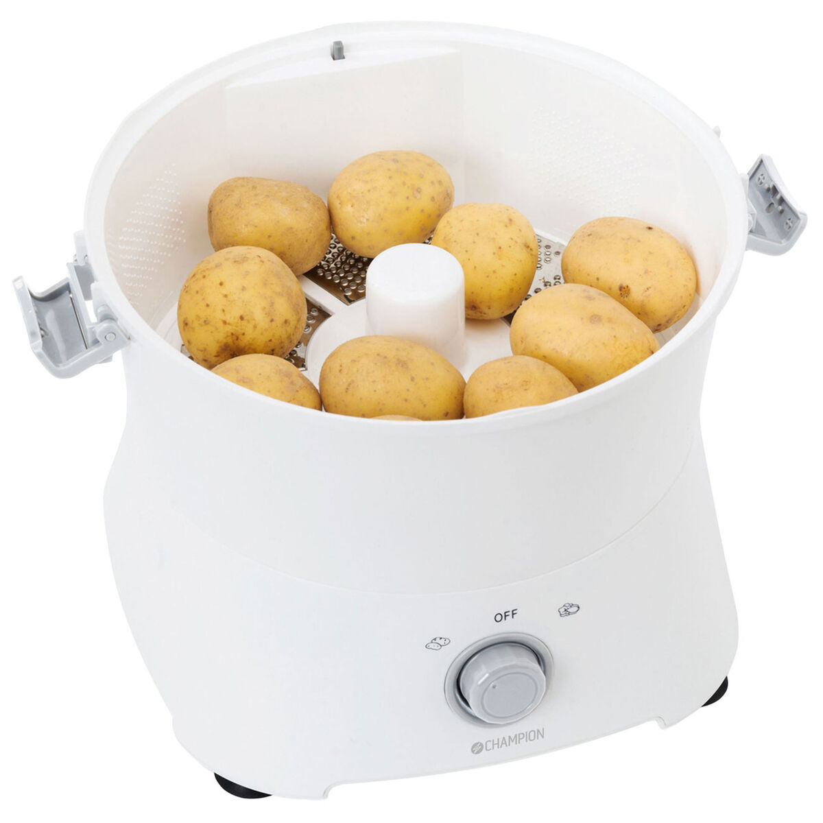 Elektrisk potatisskalare med salladsslunga 1 kg, vit